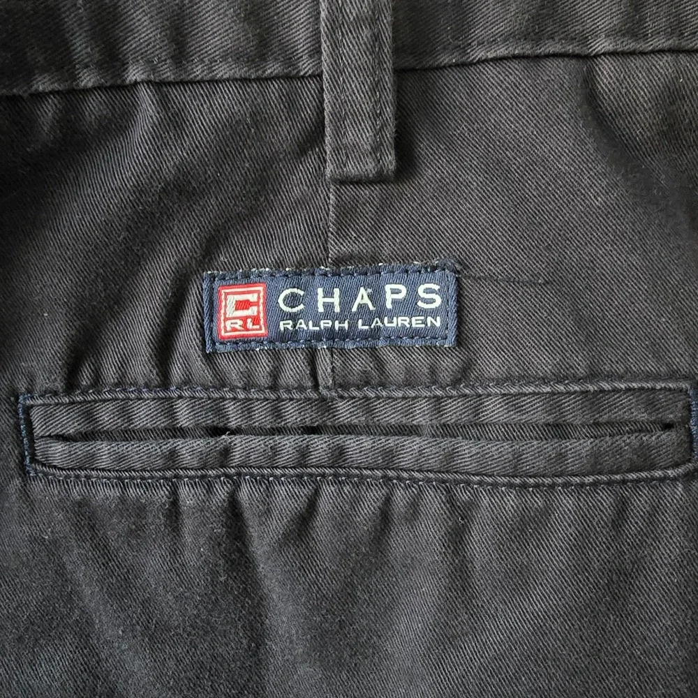 Chaps Ralph Lauren Mens Navy Blue Pleated Cotton Twill Chino Shorts Size 38 - Picture 6 of 6